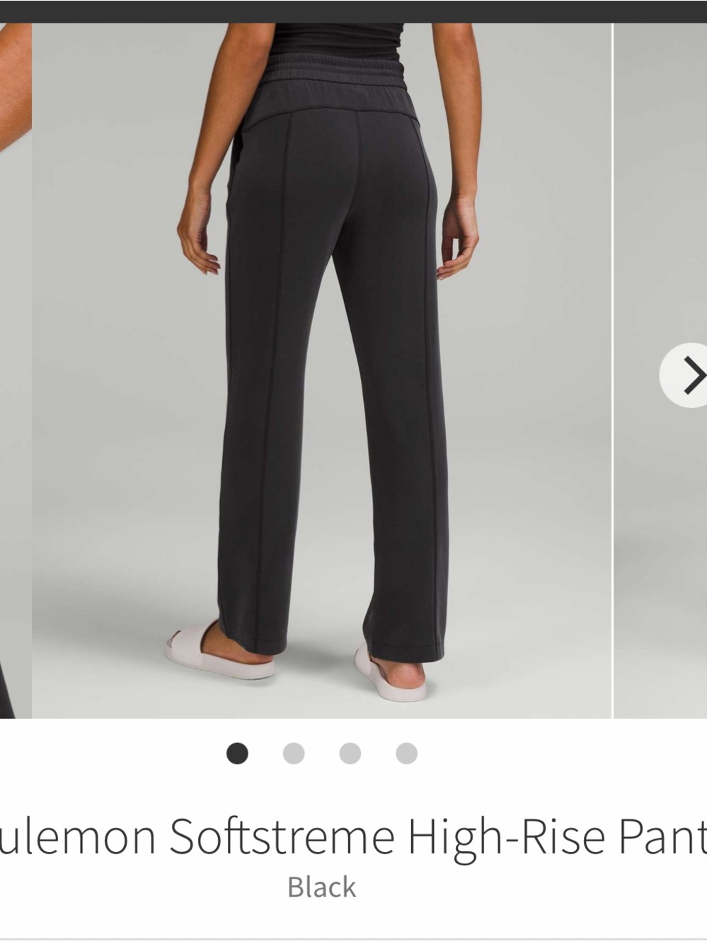 Lululemon Softstreme High-Rise Pant — Black. Size L. EUC